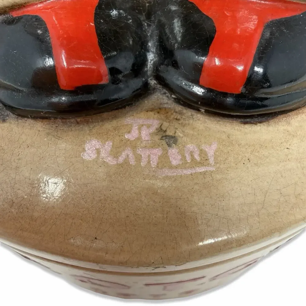 1979 Alberta’s Molds Bowler Scotch Decanter 300 Club Ceramic Barware Vintage